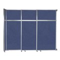 Versare Operable Wall Sliding Room Divider 9'9" x 8'5-1/4" Cerulean Fabric 1070268